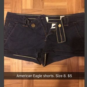 American Eagle navy blue shorts.